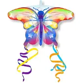 Kites Ready 2 Fly - Pop-up Mini Nylon Kite Butterfly Rainbow