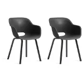 Keter Noa ulkotuolit, 60x69x41 cm, mustat, 2 kpl