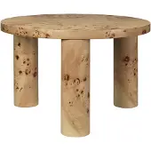 Ferm Living Post sohvapöytä pieni Ø65 cm Burl veneer