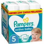 Pampers Active Baby, Size 5, 150 Diapers, 11kg-16 kg (81747303)
