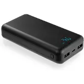 EverActive EB-L20k Power Bank 20000mAh - 2xUSB-A - musta - musta