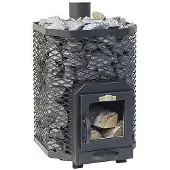 Stoveman Puukiuas Stoveman 20R kulmikas, lasilla, 8-16 m³ 17kW edestä löylyä!