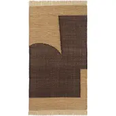 Ferm Living Forene matto Tan-Chocolate, 80x140 cm