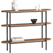 SoBuy Konsolipöytä 110x25x86cm., ruskea/musta väri