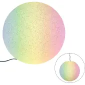 QAZQA Älykäs ulkovalaisin harmaa 56 cm IP44 sis. Wifi A60 - Nura