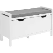 SoBuy Eteisen penkki 30x50x91cm., valkoinen/harmaa