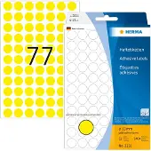 Herma 2231, Keltainen, Ympyrä, Selluloosa, Paperi, 32 arkkia, 11,1 cm, 17 cm