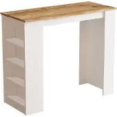 Skye Decor Salla 120 cm ruskea/valkoinen baaripöytä