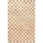 Ferm Living Käsinkudottu Villamatto Check 140x200 cm Off-White