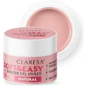 Claresa Soft&Easy Builder Gel pohjustusgeeli kynsiin sävy Natural 45 g