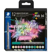 Staedtler Pigment Arts Brush Pen 12-setti Pastel