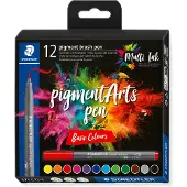 Staedtler Pigment Arts Brush Pen 12-setti Basic