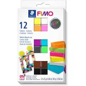 Staedtler Polymeerimuovileikki - - Fluoresoiva efekti - 12 kappaletta - 25 g jokainen