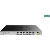 D-Link DGS-1026MP - 26-porttinen hallitsematon Gigabit PoE -kytkin, musta/harmaa