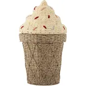 Bloomingville Cillie kannellinen säilytyskori Ø40 cm Nature ice cream