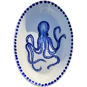 Piccola Home Marina Tarjoiluastia 37 Cm - Tarjoiluvadit Keramiikka Sininen - OV37TV-MAR-PU