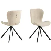 Ebuy24 2 tuolin setti Brooke, 46x53x81 cm, hiekanväriset