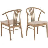 Ebuy24 2 tuolin setti York, hiekanvärinen