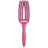 Olivia Garden Finger Brush Combo Medium, selvitysharja villisian harjaksilla, eri värejä Hot Pink | Voimakkaan vaaleanpunainen