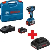 Bosch Iskevä ruuvinväännin GDR 18V-200, 2x4,0Ah akku, L-CASE
