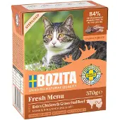 Bozita Tetra Chunks -säästöpakkaus 24 x 370 g - Hyytelö: Sterilised, kanaa ja naudanlihaa