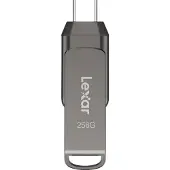 Lexar Jumpdrive Dual Drive D400 Type-C/Type-C & Type-A, Up To 130Mb/S Read (Usb 3.1) 256Gb usb-tikku