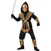 Widmann "GOLD KOMBAT NINJA" (huppuhaalari, rintasuoja, vyö, käsi- ja jalkasuojat, maski)