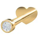 Nordahl Jewellery PIERCE52 labret lävistyskoru timantilla 1,5mm 314 008BR5