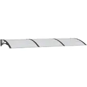 vidaXL Ovikatos musta 300x100 cm polykarbonaatti