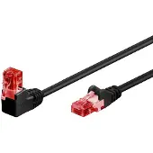Goobay CAT 6 patchable 1x 90° kulmassa, U/UTP, musta