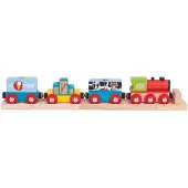 Bigjigs Wooden Freight Train - 9-piece.