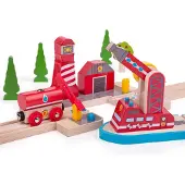Bigjigs Wooden Rails - Fire Station