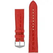 Hirsch Crocograin punainen nahkaranneke 1230 28 20 18mm