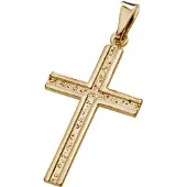Saurum 14k kultainen rippiristi 7026 00 000