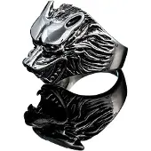 Northern Viking Jewelry Wolf Head Ring sormus NVJSO016-205