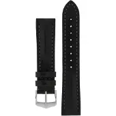 Hirsch Lucca musta nahkaranneke 049 02 0 50 24mm