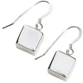 Silver Bar Kuutio riippuvat korvakorut 8 mm 983