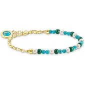 Thomas Sabo Charm Club Charmista shimmering gold bead keräilyrannekoru A2130-140-7-L17v