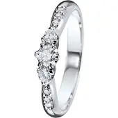 Kohinoor valkokulta 033-235V-22 Timanttisormus Helene 17