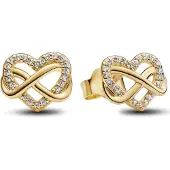Pandora Infinity sydän nappikorvakorut zirkonia 262667C01