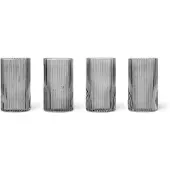 Ferm Living Ripple Verrines lasit, 4 kpl, savunharmaa