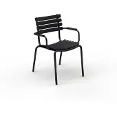 Houe Reclips ruokapöydän tuoli musta/musta alumiini