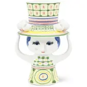 Bjørn Wiinblad Lady with hat vaasi K24,5 cm Vihreä