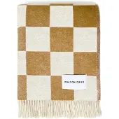 Maison Deux Checkerboard Blanket - Beige - 130X 200CM