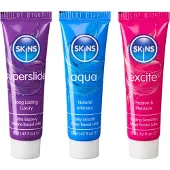Skins Vital Lubes Liukuvoidesetti 3 x 12 ml - Clear