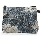 Ceannis Cosmetic Medium Denim Blue Flower Linen 23*19*1 cm - 1 pcs