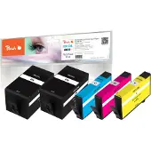 Peach PI300-978, Musta, Syaani, Magenta, Keltainen, 31 ml, 12 ml, 5 kpl, 895 sivua, Monipakkaus