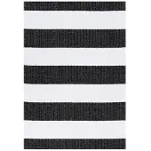 Narma Birkas -plasticWeave muovimatto, kaksipuolinen, musta-valkoinen, 70 x 250 cm