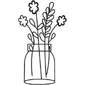 Hobby Hall Metallinen seinäkoriste Flower 7