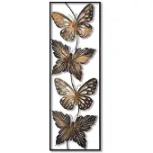 Hobby Hall Metallinen seinäkoriste Metal Art Butterfly, 100x35x5 cm